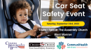 Car Seat Safety and Mirror Adjustment Event is Getting Closer